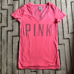 Pink Victoria’s Secret top lace back